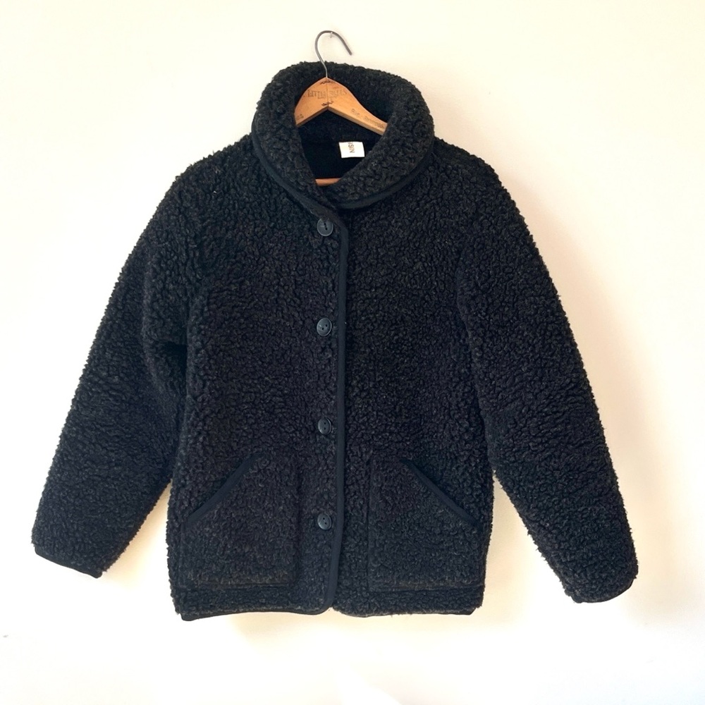 SISKIN Oryx Womens Jacket - Wool Teddy Fleece - Coal SMALL